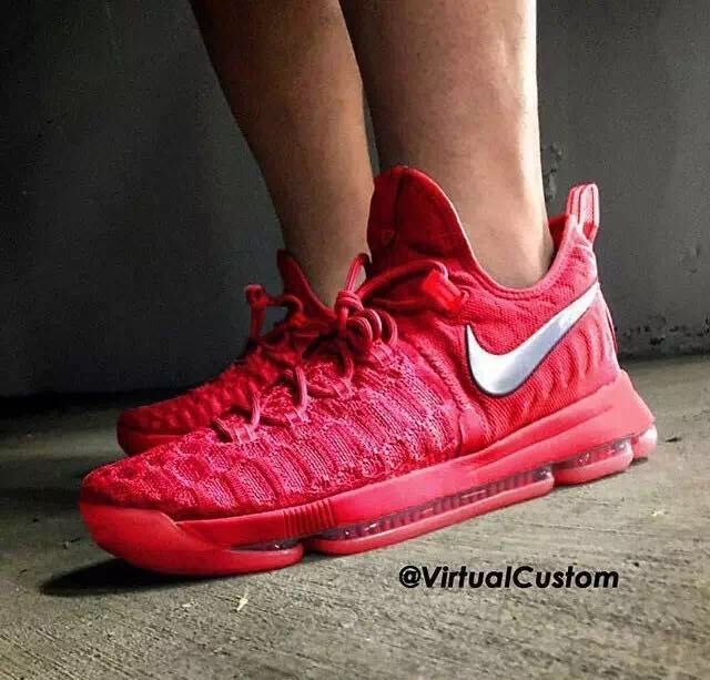 Nike KD 9 Dymanic Red Limited Edition Basketball Shoes - Click Image to Close